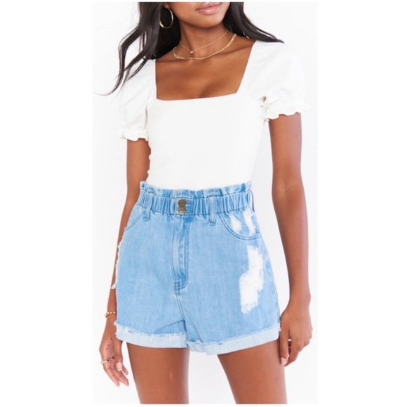 Show Me Your MuMu Emilia Jean Shorts
Elastic Waistband High Rise Like New - Picture 6 of 16